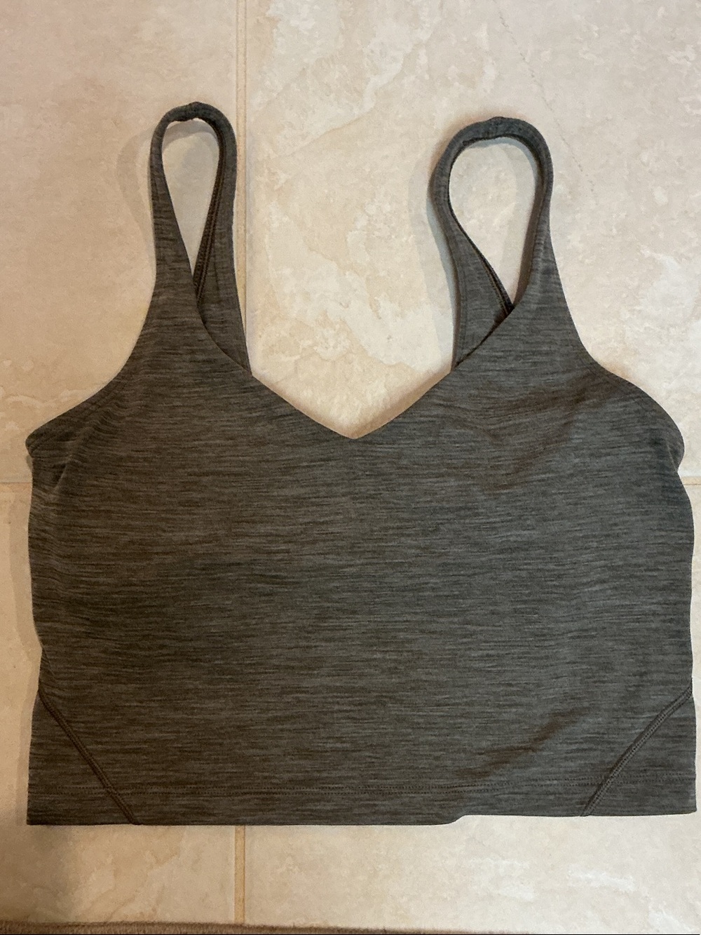 lululemon athletica Heathered Charcoal Tank Top